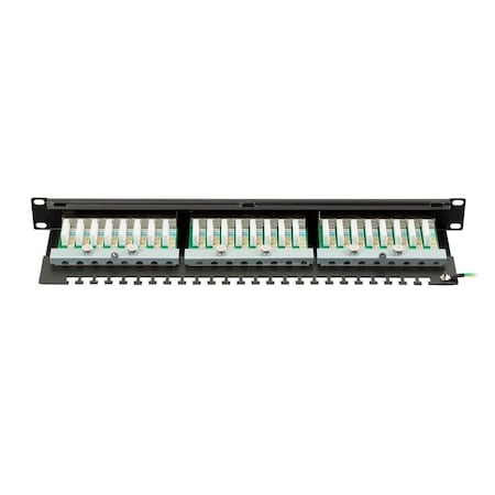 Monoprice Entegrade Series Cat6 FTP 19in 1U Patch Panel Dual Krone IDC_ 24-port 16080
